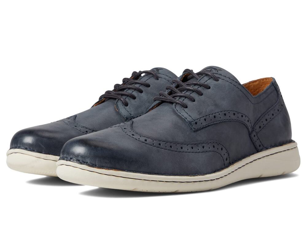 Born Tobias Men's Oxford Shoes Full Grain Leather Navy Size 8